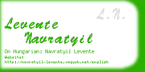 levente navratyil business card